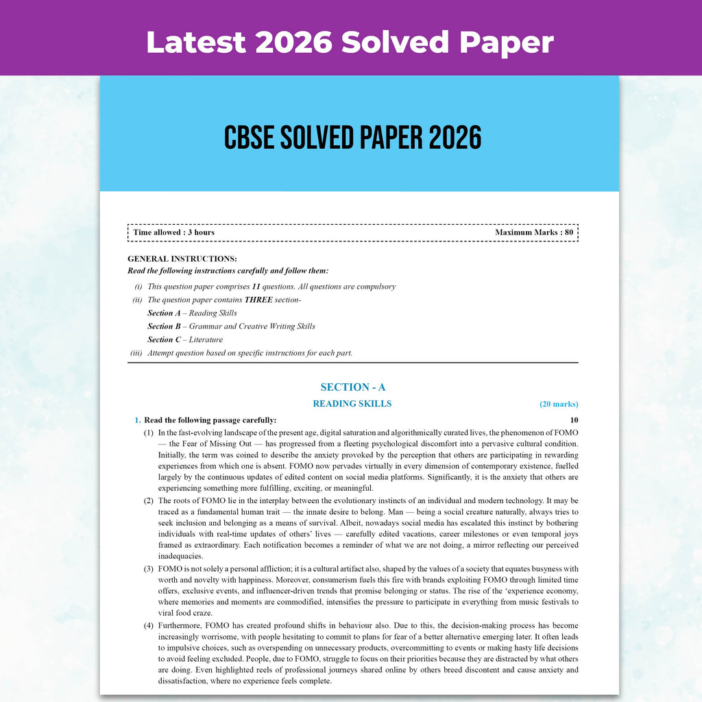 PW CBSE Question & Concept Bank (QCB) Class 10 English Language & Literature Chapter-wise and Topic-wise Solved Questions For 2027 Board Exams with 50% Competency Based Question
