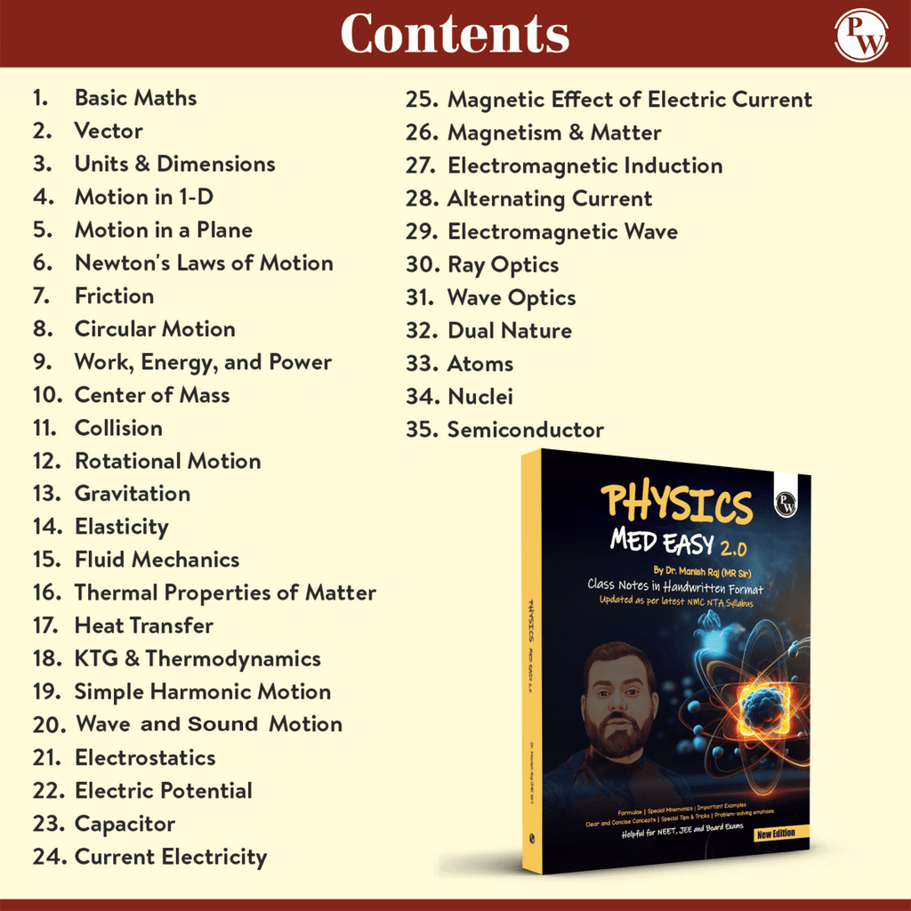 Physics Med Easy 2.0 Notes | Notes, Formulas, Mnemonics, Tips & Tricks for NEET/JEE & Board Exams | Dr. Manish Raj (MR Sir) Physics Handwritten Notes----new