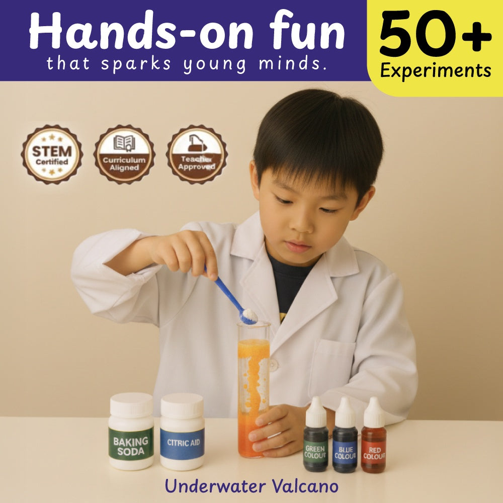 Girls Science Kit for Kids 4+ Years, 50+ STEM Experiments with Instruction Manual & 30 DIY Bonus Experiment, Educational Learning Toy