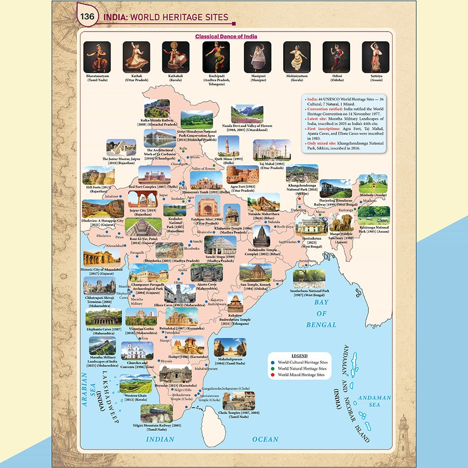 Informative Atlas - India & World | Physical, Political, Regional, Thematic Maps For School, UPSC, State PSC & Other Competitive Exams English Edition