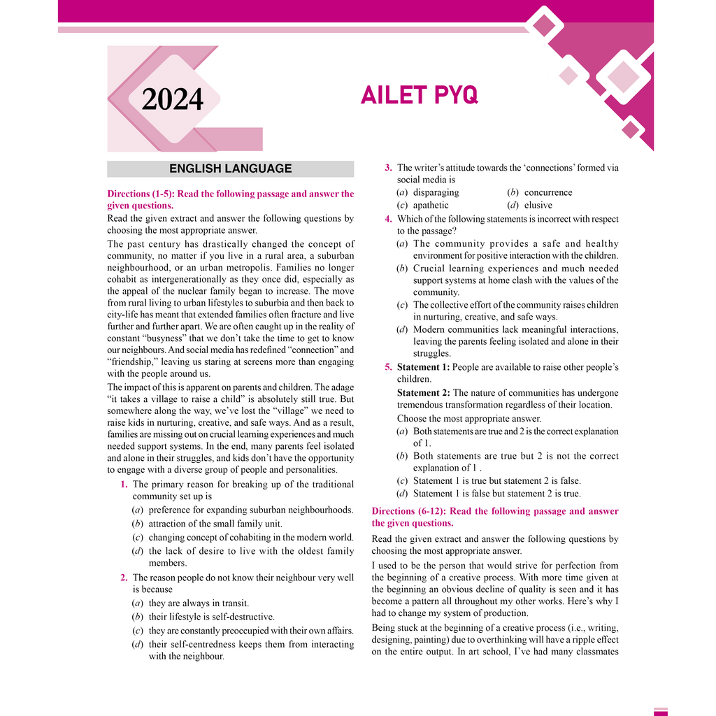 CLAT & AILET 14 Previous Years Solved Papers (2020-2026) Yearwise with Detailed Explanation For 2027 Exam