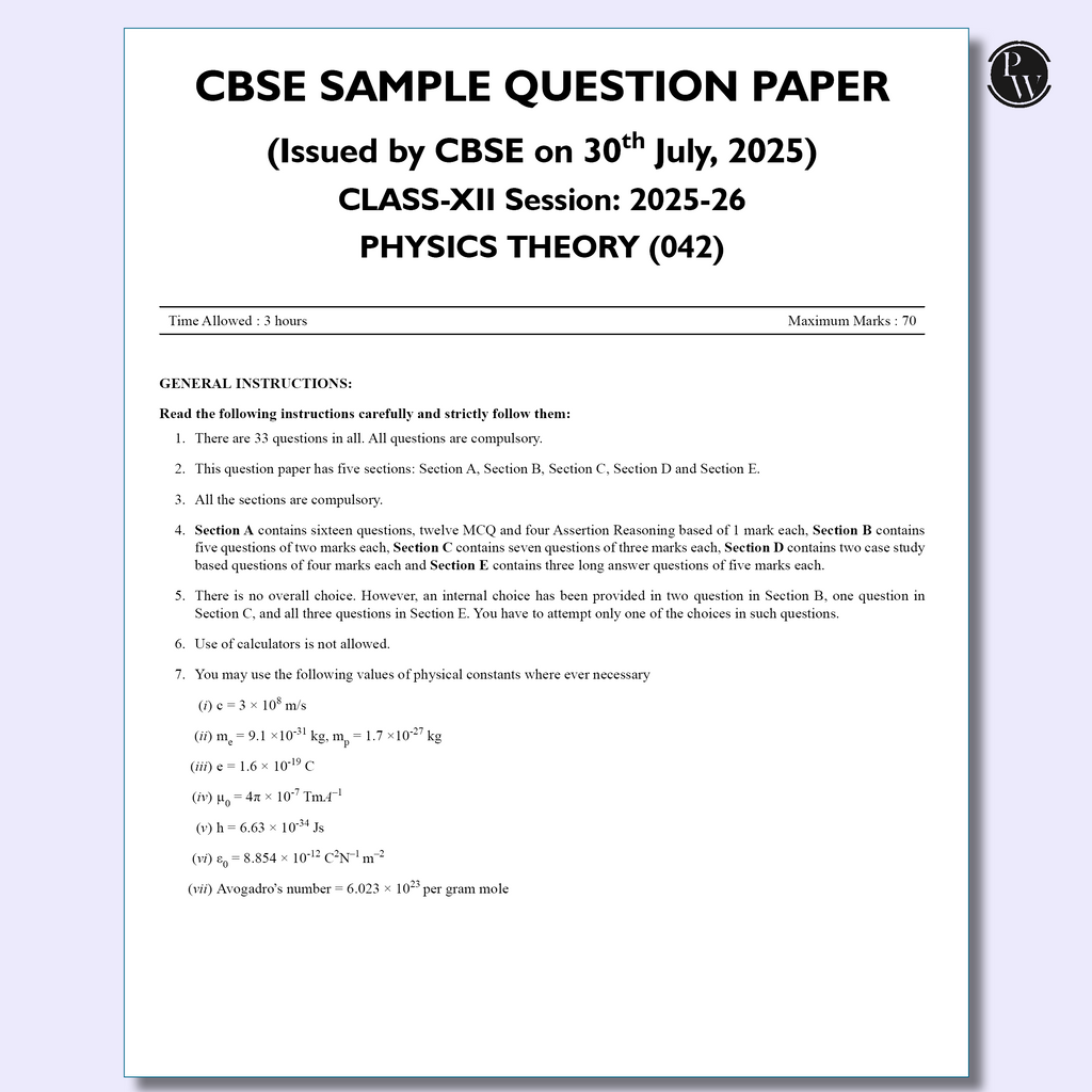 CBSE 12 Sample Question Papers Class 12 Physics, Chemistry & Biology Combo Set of 3 Books For 2026 Board Exam (As Per Latest SQP Dated 30 July 2025)