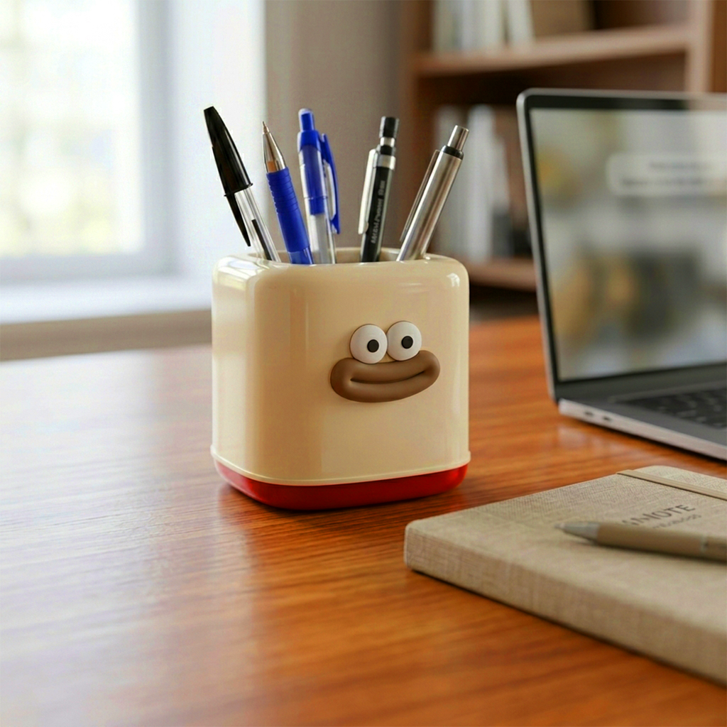 Study Desk Organizer | Writing Essentials Holder & Pen Stand for Students (Eyes)