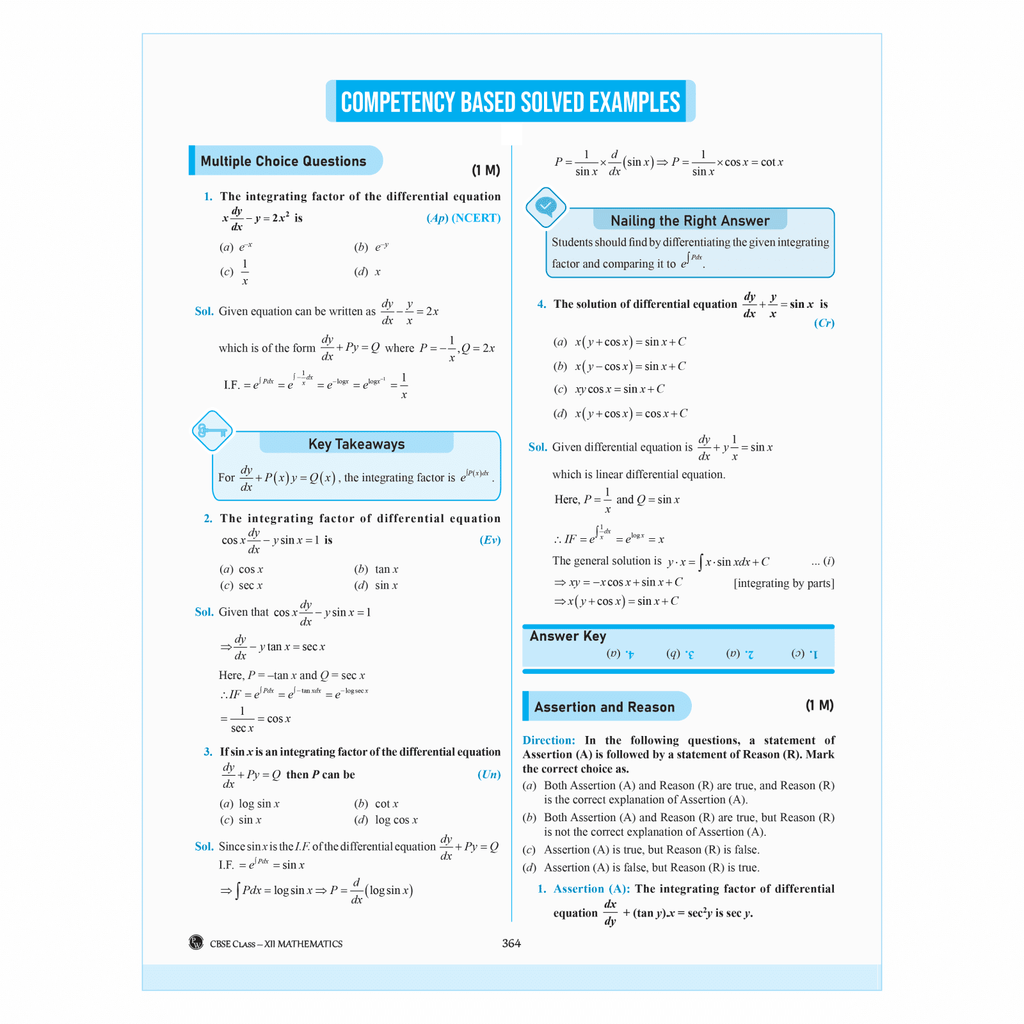 CBSE Question & Concept Bank (QCB) Class 12 Mathematics 2024 - 2025 Chapter-wise and Topic-wise Solved Questions