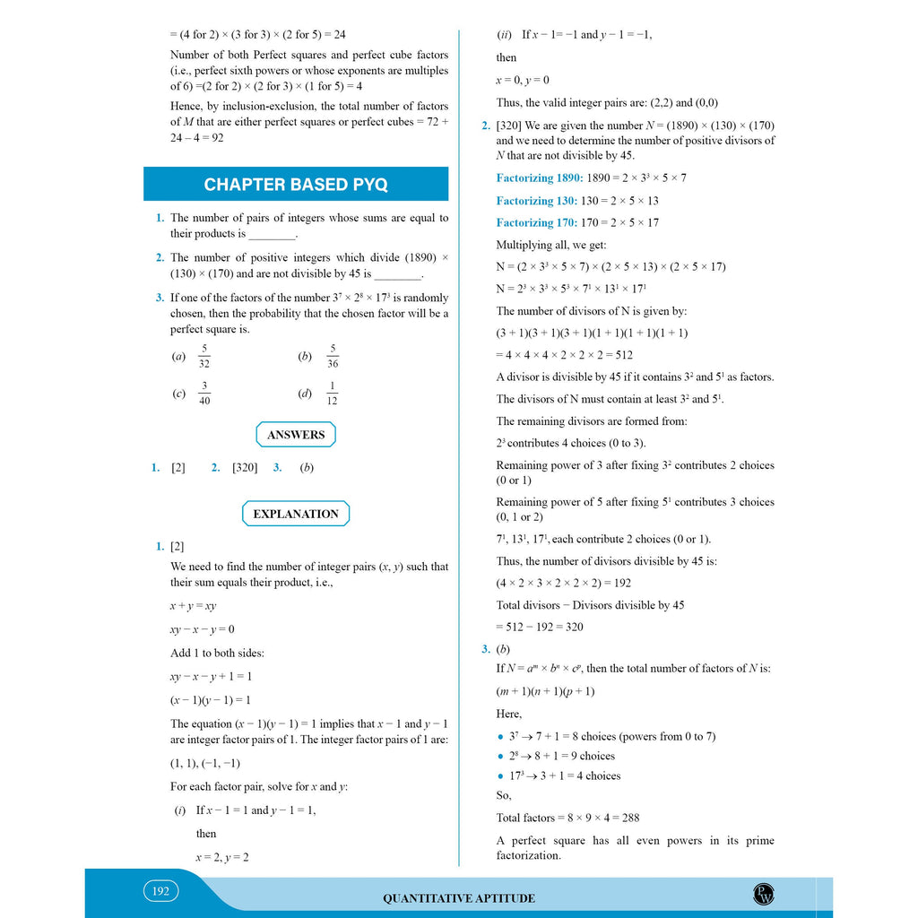PW IPMAT Quantitative Aptitude Book | Topicwise Coverage | Chapterwise PYQs | 2000+ Questions | 5 Sectional Tests & 5 Full Mock Tests For IPMAT, JIPMAT, NPAT, SET & Other BBA Exams "