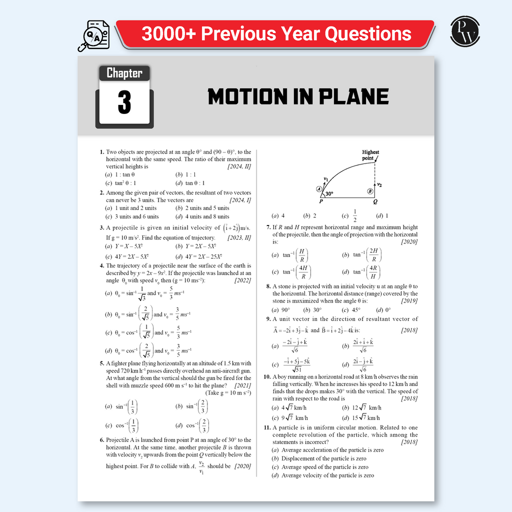 24 Chapterwise BITSAT Previous Solved Papers (2025-2005) with English and Logical Reasoning Preparation Notes | 21 Years PYQs | Physics, Chemistry & Mathematics For 2026 Exams