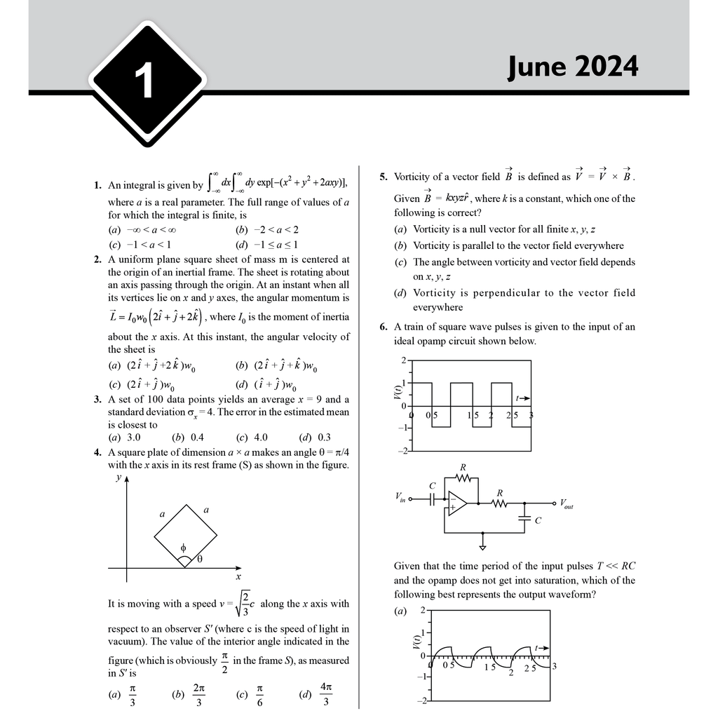 CSIR - NET Recap Physical Sciences Chapterwise and Yearwise Previous Years Solved Papers (PYQ) Latest 2015 June 24 Exam Questions Covered l TIFR, JEST, GATE and IIT JAM Exams