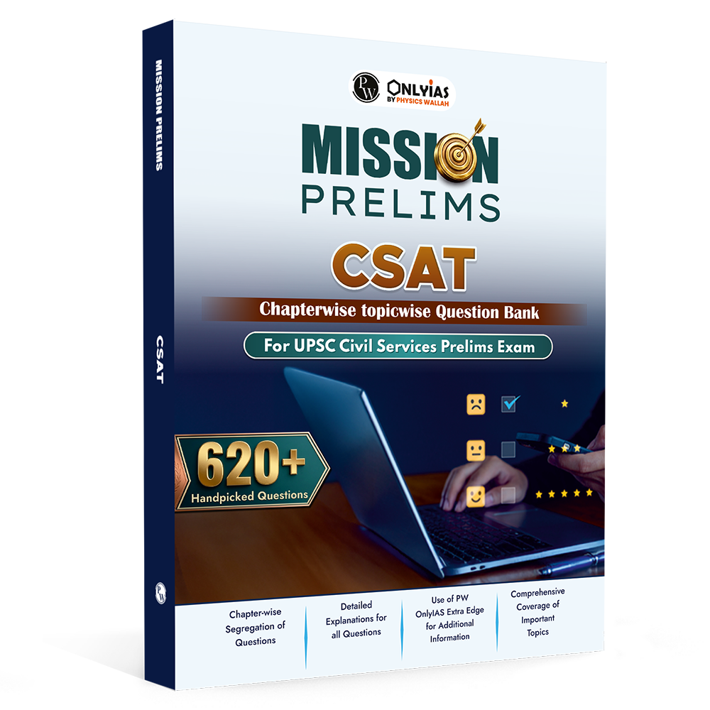 UPSC Mission Prelims CSAT Chapterwise Topicwise Question Bank | 620+ Handpicked Questions & Important Topics Covered with Detailed Explanation