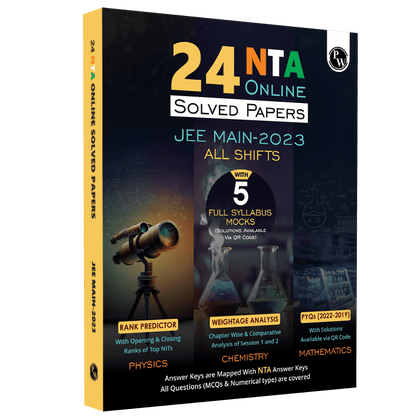 24 Online JEE Main 2023 Solved Papers All shifts of Session 1 & 2 with Detailed Weightage Analysis, Rank Predictor & Difficulty Rating | 5 Mock Tests | Physics, Chemistry & Mathematics | 2023 JEE PYQs