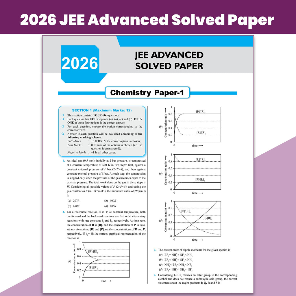 49 Years JEE Advanced PYQ Book Chemistry Chapterwise & Topicwise Solved Papers (1978-2026) | PYQ with Detailed Solutions | Previous Year Questions for IIT JEE Advanced Exam