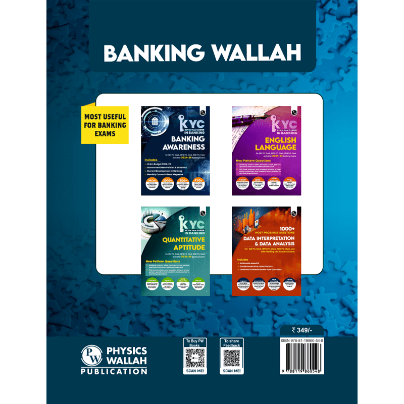 KYC Reasoning Ability Book For All Banking Exams 2024 - 2025 with PYQs and New Pattern Questions - Key To Your Career For Banking