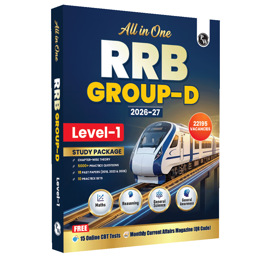 All in One RRB Group D Level-1 For 2026-27 Exam | Chapterwise Theory, Short Tricks and Exercises | 15 Previous Year Papers (PYQs) 2018- 2026 with 15 Practice Sets