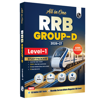All in One RRB Group D Level-1 For 2026-27 Exam | Chapterwise Theory, Short Tricks and Exercises | 15 Previous Year Papers (PYQs) 2018- 2026 with 15 Practice Sets