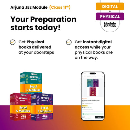 Arjuna For JEE Main & Advanced Class 11 Physics, Chemistry, Mathematics Modules and Question Booklet with Solutions Combo Set of 16 Books (2026 Edition) With Digital-Book