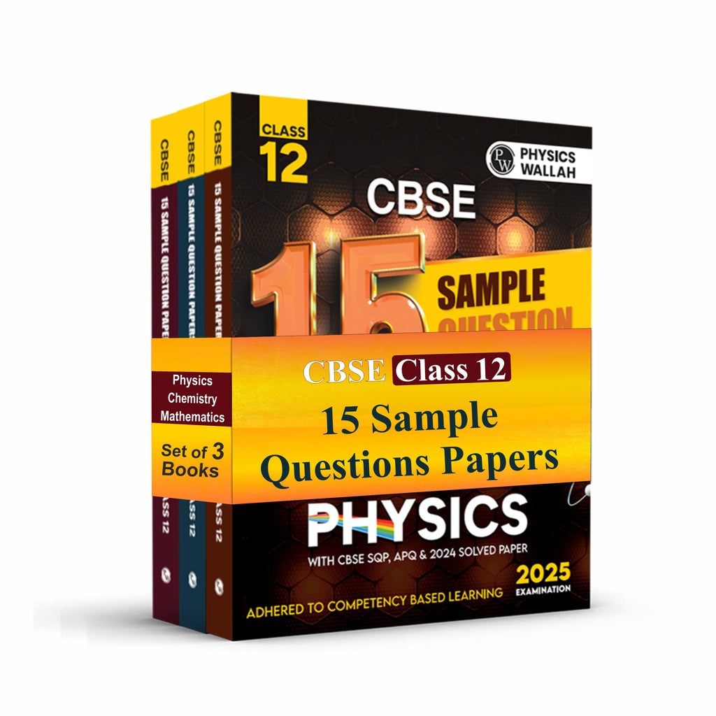 CBSE 15 Sample Question Papers Class 12 Physics, Chemistry & Maths Combo Set of 3 Books For 2025 Exam