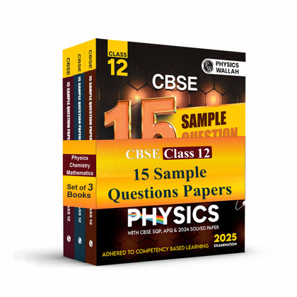 CBSE 15 Sample Question Papers Class 12 Physics, Chemistry & Maths Combo Set of 3 Books For 2025 Exam