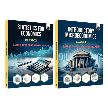 CBSE Class 11 Statistics for Economics & Introductory Microeconomics Combo Set of 2 Books | Chapter-wise Textbook l 500+ MCQs and Practice Questions with Detailed Solutions and Flowcharts & CBSE 2026 Sample Papers