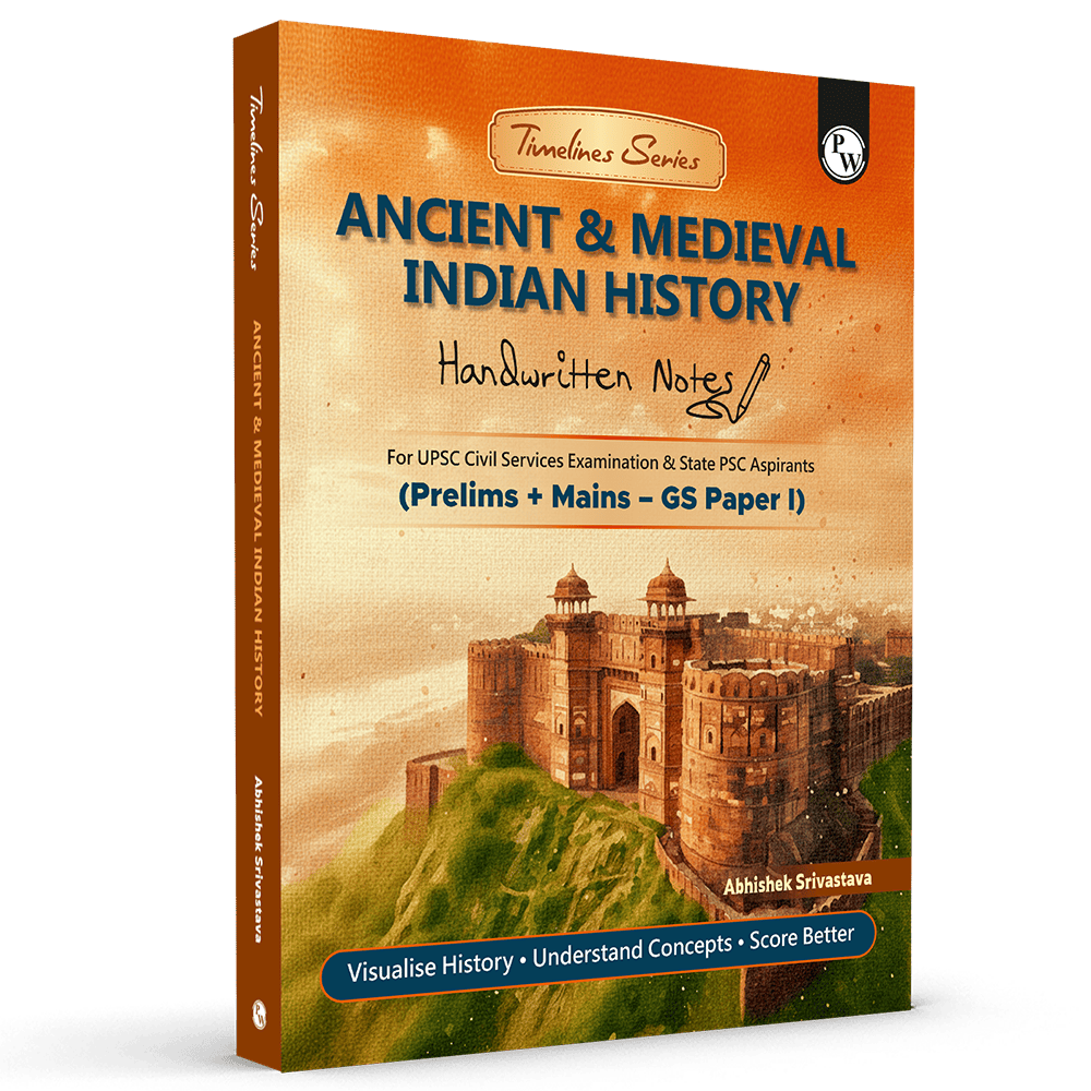 PW UPSC Prelims & Mains  GS Paper 1 Ancient & Medieval Indian History Handwritten Notes By Abhishek Srivastava Sir For UPSC | Timelines Series | History through Timelines, Maps & Mind Maps