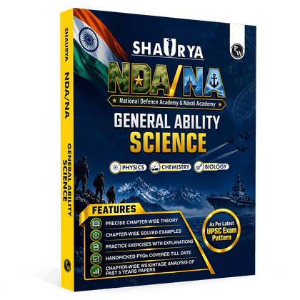 Shaurya NDA Book 2027 – NDA/NA General Knowledge | Latest 2026 Solved Paper | Geography, History, Economics, Political Science | Chapterwise Theory, PYQs, Practice Exercises