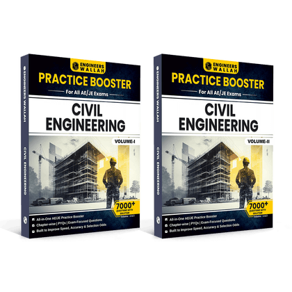 Engineers Wallah Practice Booster Civil Engineering Volume 1 & 2 For All AE & JE Exams Combo Set of 2 Books | Chapterwise Solved PYQs | 5500+ Solved Questions
