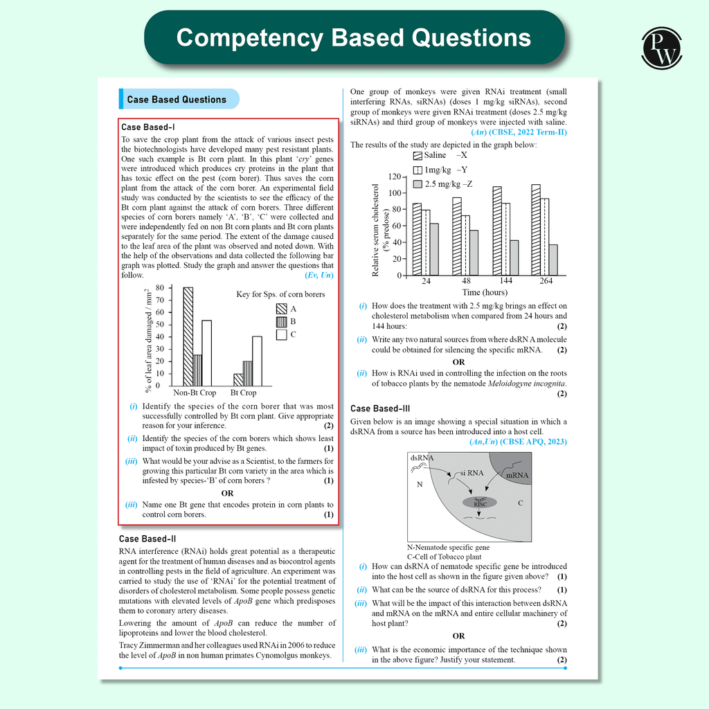 CBSE Question & Concept Bank (QCB) Class 12 Biology Chapter-wise and Topic-wise Solved Questions For 2026 Exams with 50% Competency Based Question