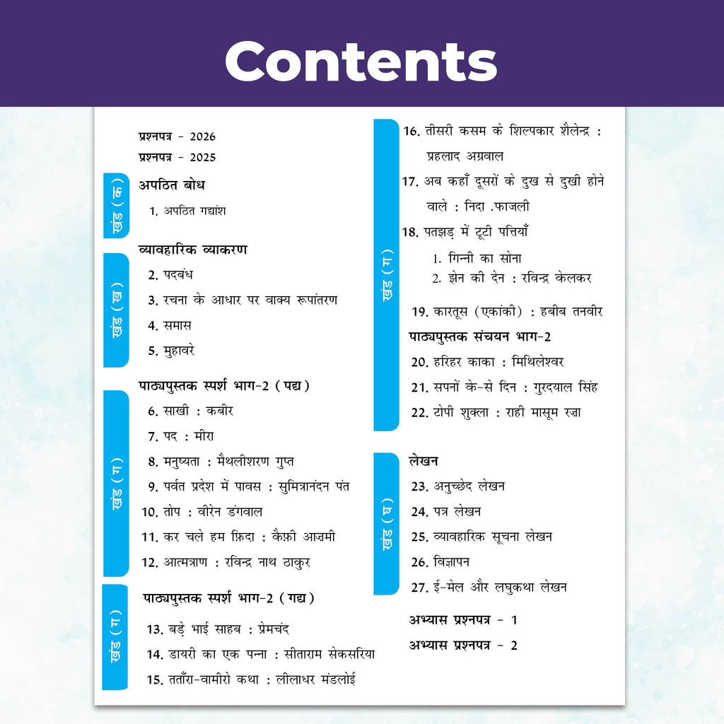PW CBSE Question & Concept Bank (QCB) Class 10 Hindi-B Chapter-wise and Topic-wise Solved Questions For 2027 Exams with 50% Competency Based Question