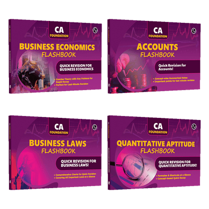 CA Foundation Flashbook - Business Economics, Quantitative Aptitude, Business Laws and Accounts Combo Set of 4 Books | Detailed Charts For Quick Revision