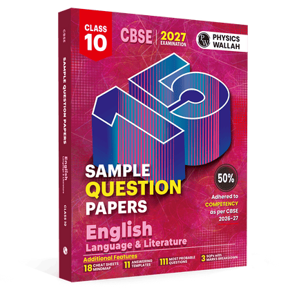 PW 15 CBSE Sample Papers Class 10 English Language & Literature For 2027 Board Exam (New Pattern) | CBSE Like Question Booklet and Answer Sheets, Marking Stickers