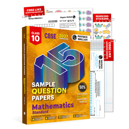 CBSE 15 Sample Question Papers Class 10 Maths (Standard) For 2027 Board Exam (New Pattern) | CBSE Like Question Booklet and Answer Sheets, Marking Stickers, Mind Maps, Most Probable Questions