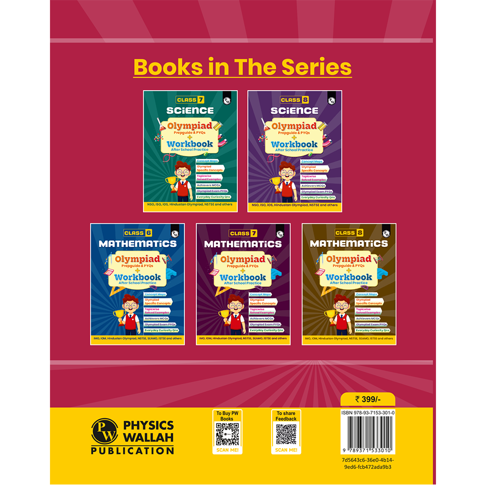 Olympiad Plus Workbook For Class 6 Science Prepguide, Concept Map, PYQs and Worksheets For After School Practice | NSO, ISO, iOS, Hindustan Olympiad, NSTSE and Others