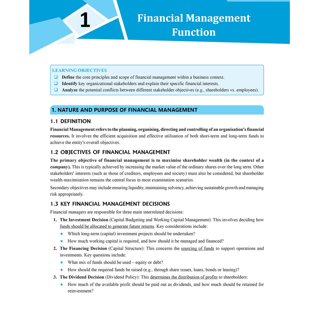 ACCA Financial Management (FM) 2.0 Concept Book + Question Bank Combo Set of 2 Modules