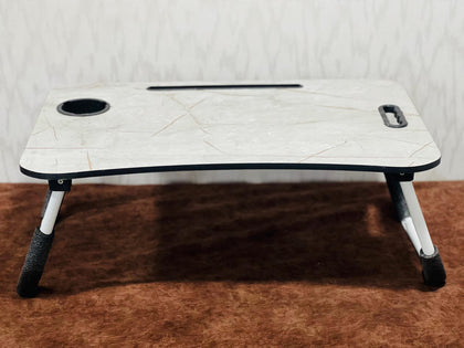 Study Table Bed Table Premium Laptop Table/and Portable Plastic/Writing Desk for Office/Home/School (Marble  design)