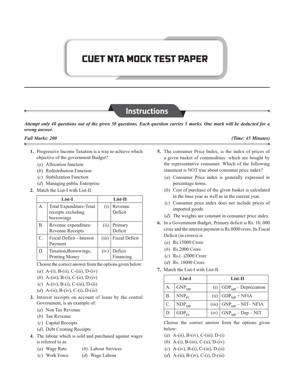 CUET (UG) Economics Chapterwise & Topicwise Question Bank (2023- 2024) with Complete NCERT Crux, CUET PYQs (2022-2023) Past Year Questions and Mock Test I For Central Universities Entrance Test 2024