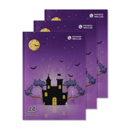 172 Pages A4 Notebook | Single Line set of 3 | Ruled Notebook for School, College & Office Use | Smooth Paper | Durable Cover