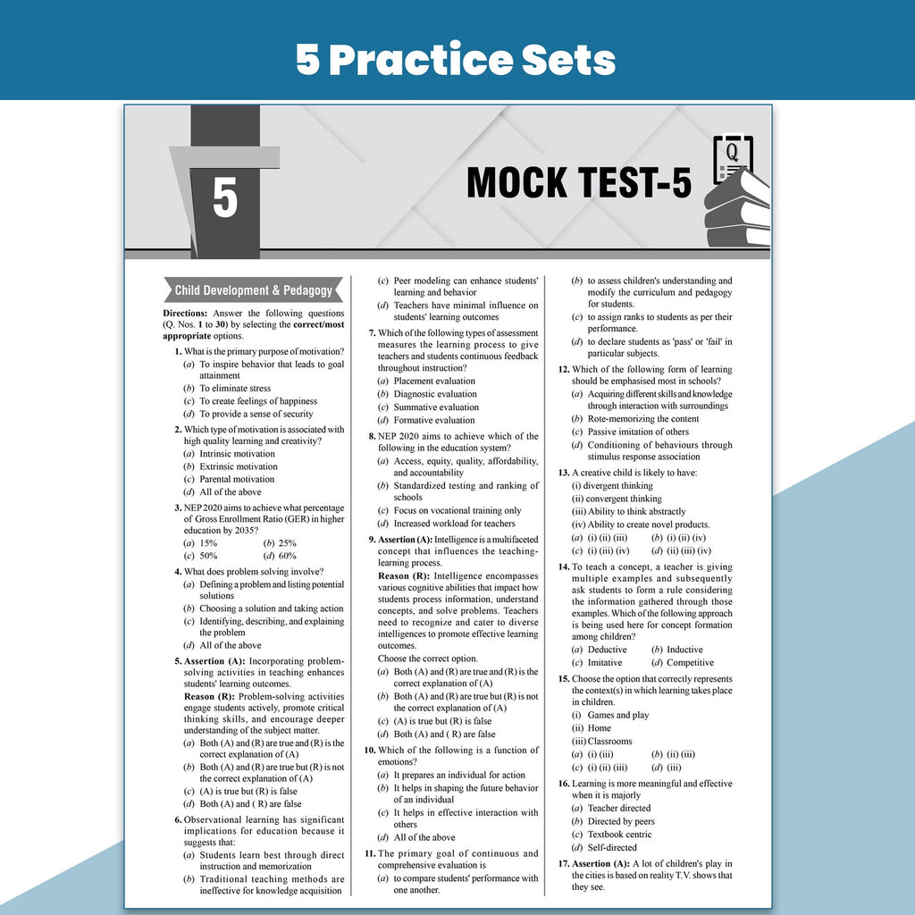 PW CTET Paper 2 Maths and Science PYQ Book | 24 Yearwise Previous Year Solved Papers PYQ (2026-2011) Class 6 - 8 For 2026 Exams | 5 Practice Sets and OMR Sheets | English Edition