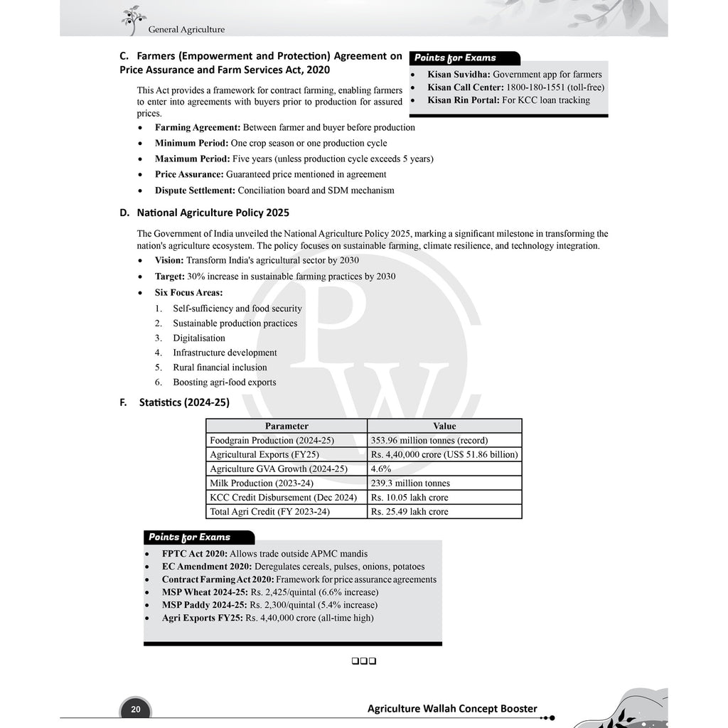 PW Agriculture Wallah Concept Booster for all Competitive Exams | Combo Set of 2 Books 2026 | Complete Syllabus Coverage with Quick Revision | Useful For IBPS AFO, IFFCO AGT, ICAR & Other Competitive Exams