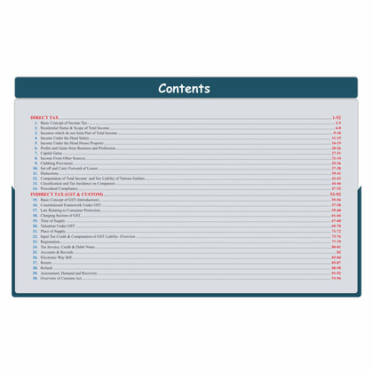 CS Executive Chart Books Quick Revision Guide Tax Laws and Practice (Module 2)