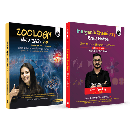 Zoology Med Easy 2.0 By Samapti Sinha Ma’am and Easy Handwritten Notes Inorganic Chemistry By Om Pandey Combo Set of 2 Books For NEET and Board Exams 2025-26
