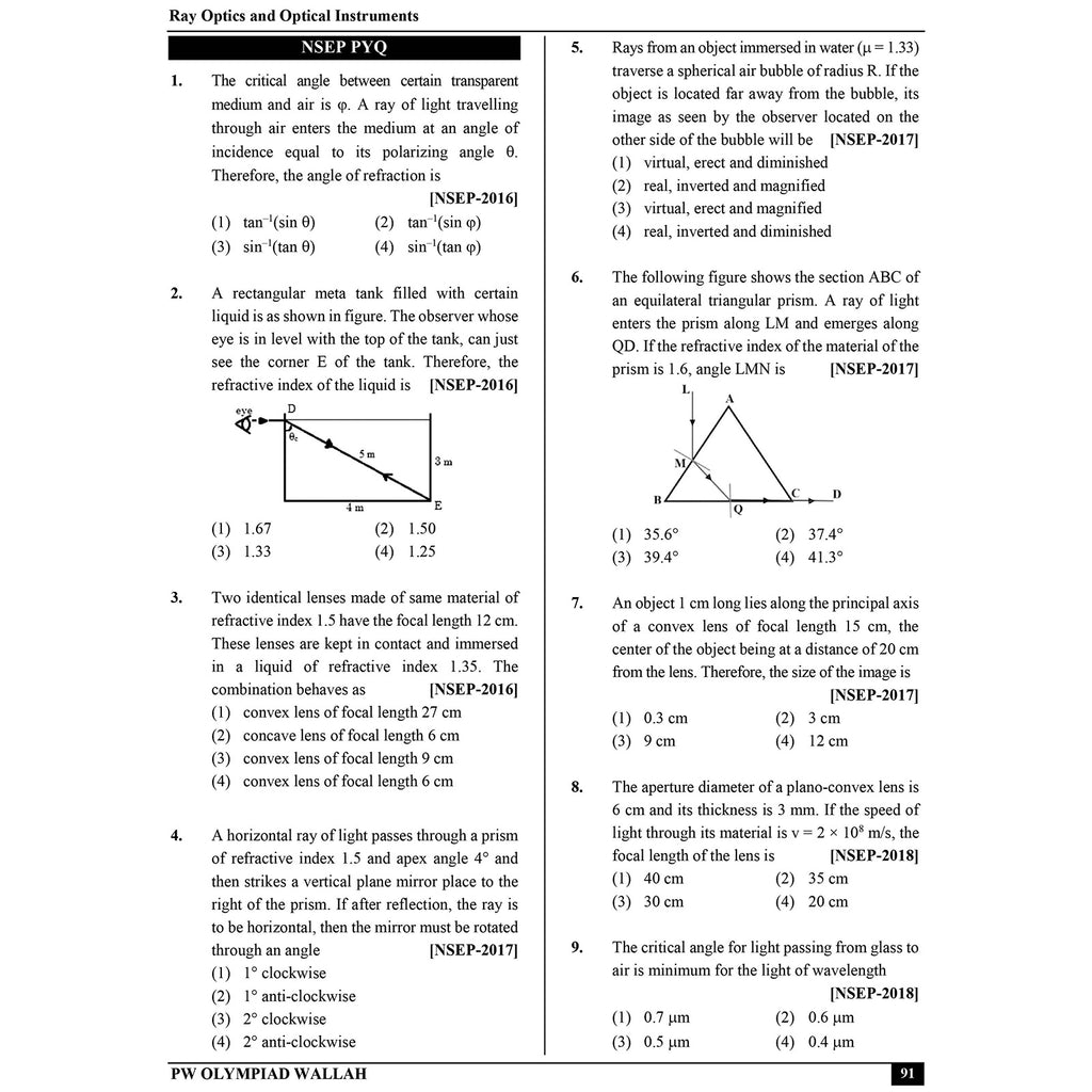 Olympiad Wallah NEET-Olympiad Excellence Class 12 Physics (Part 1 & 2) For 2026 | For NSEP, NEET, INPhO & IPhO Exam | Expert Crafted Content | PYQ, Challenging Problems with Detailed Solutions