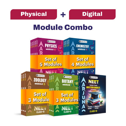 Arjuna For NEET Class 11 Physics, Chemistry, Botany & Zoology Modules and Questions Booklet with Solutions Combo Set of 16 Books (2026 Edition) With Digital Book