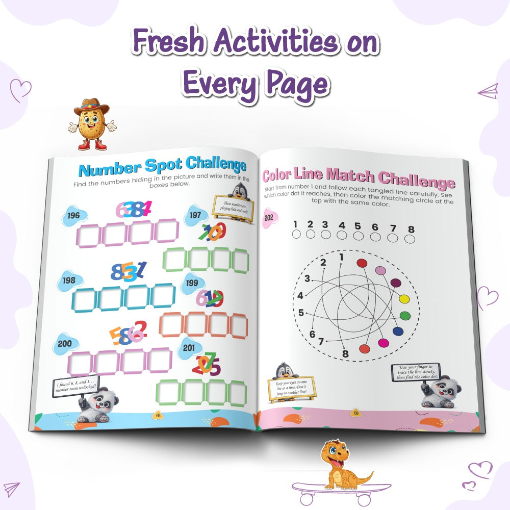 200+ Brain Games Activity Book For Kids 6 to 8 Years Old | Mazes & Puzzles, Maths Jokes, Riddles, Tongue Twisters, Guess the Words, Logical Reasoning, Fun Brain Teasing Educational Book - PW Kids