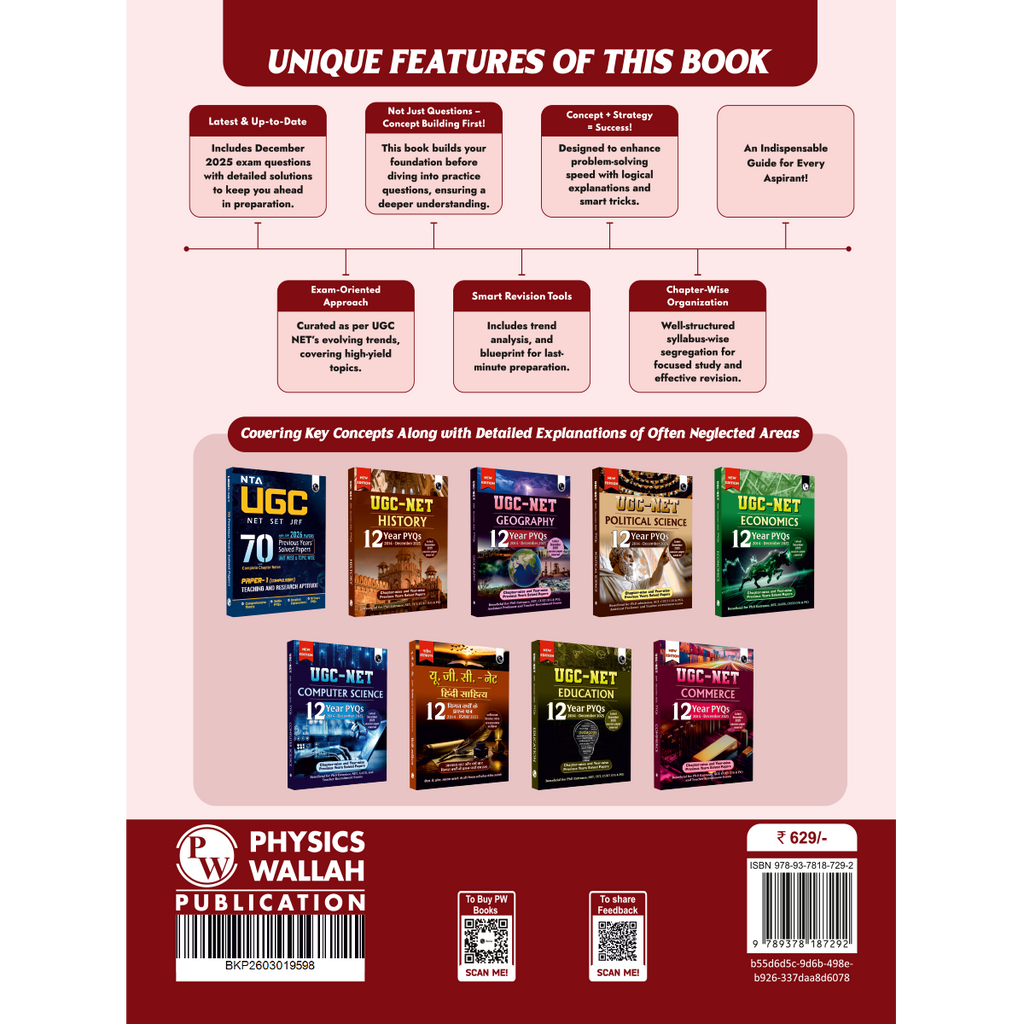 PW UGC NET English Literature PYQ 12 Years (2014-2025)|Latest December Session Paper Covered|Chapterwise & Yearwise Previous Year Solved Papers For Phd Entrance, SET, GATE, CUET UG & PG