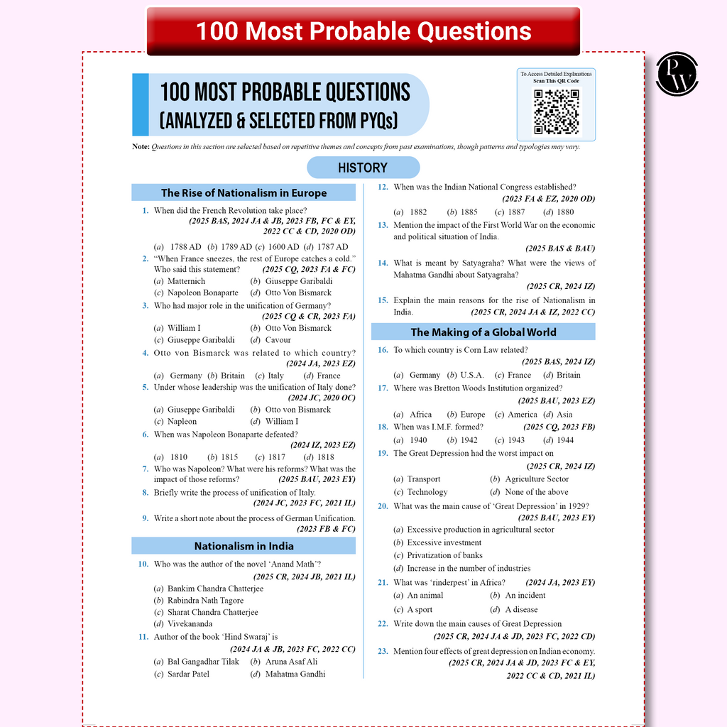 UP Board Phod Class 10 Social Science Question Bank Chapterwise with 14 Mind Maps and PYQs For 2026 Board Exam | 100 Most Probable Questions and Model Papers with OMR Sheet