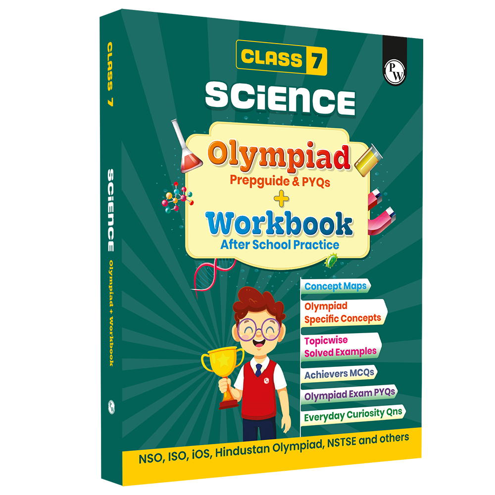 Olympiad Plus Workbook For Class 7 Science Prepguide, Concept Map, PYQs and Worksheets For After School Practice | NSO, ISO, IOS, Hindustan Olympiad, NSTSE and Others