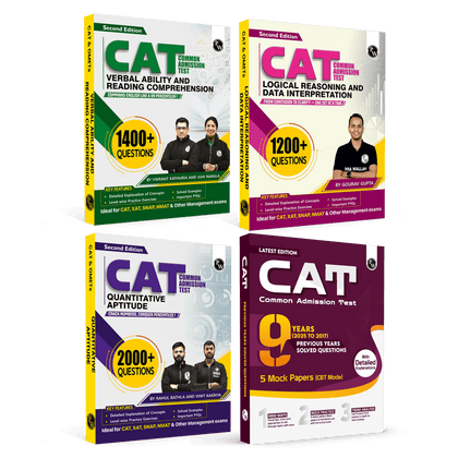 MBA Wallah Quantitative Aptitude, Verbal Ability & Reading Comprehension, Logical Reasoning & Data Interpretation, CAT 9 Years Chapterwise & Topicwise PYQs for CAT 2027 | Combo Set of 4 Books