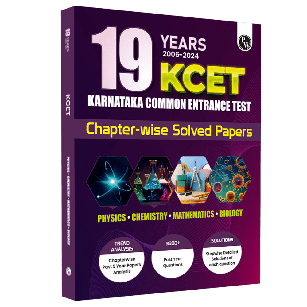 19 Years Karnataka CET Chapterwise Solved Papers (2006 - 2024) | Physics, Chemistry, Mathematics and Biology | KCET PYQ Book For Engineering Exam 2025