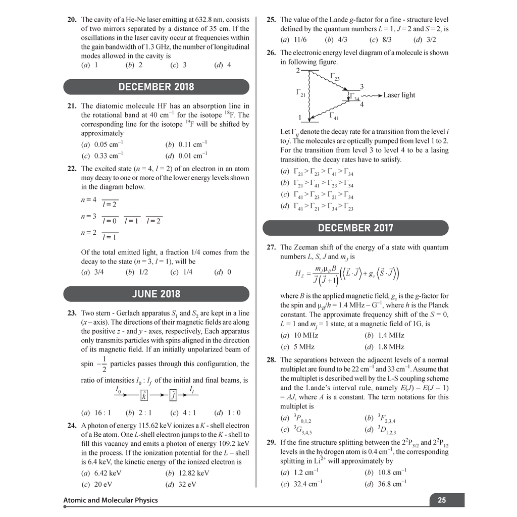 CSIR - NET Recap Physical Sciences Chapterwise & Yearwise Previous Years Solved Papers (2025-2015) PYQ Latest December 2024 Paper Covered l TIFR, JEST, GATE and IIT JAM