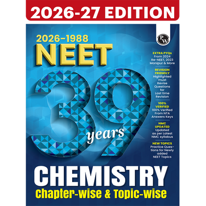 PW NEET PYQ 39 Years Chemistry For 2027 Exam | PYQ Deja Vu | Additional PYQs from Re-NEET and Other States | Chapterwise and Topicwise Solutions (2026-1988) with Highlighted Must Revise Questions