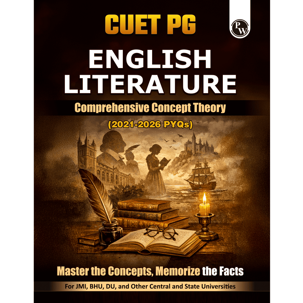 PW CUET PG English Literature PYQ 6 Years and  Concept Theory Book (2026-2021) | Ideal for JMI, BHU, DU, & Other Central & Universities