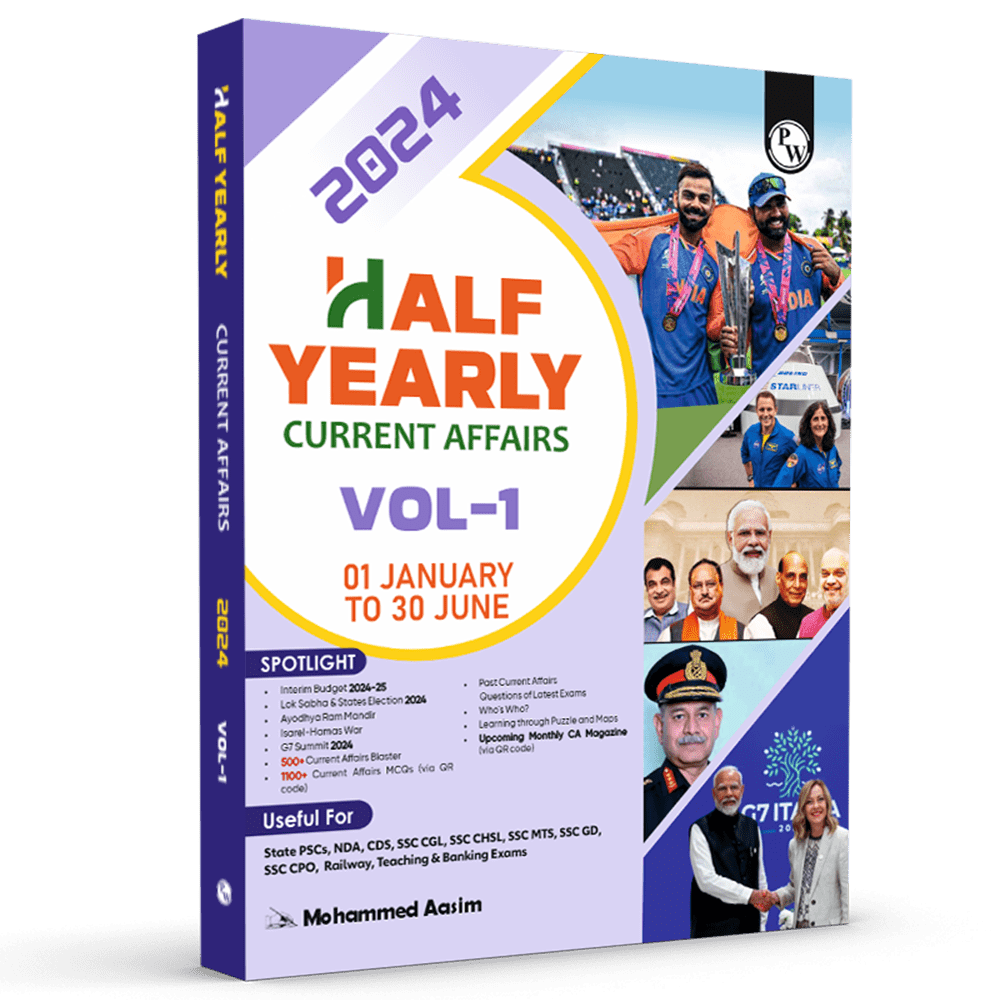 Half Yearly Current Affairs Magazine Vol 1 January to June 2024 English Edition by Mohammed Aasim Sir | For SSC, Banking, Teaching, Railway, Defence and Other Competitive Exams